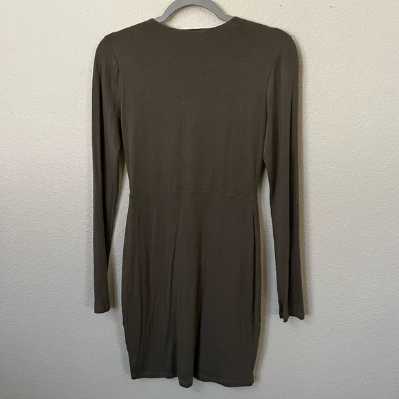 LOVERS + FRIENDS | Union Long Sleeve Lace Up Dress in Moss Green | Size Small - Picture 6 of 9